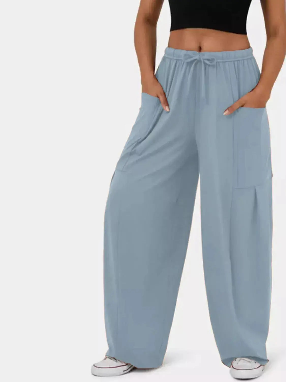 Relaxed Fit Drawstring Pants Simply Love