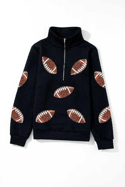 Sequin Football Long Sleeve SweatshirtFeatures: Sequin
Sheer: Opaque
Stretch: Slightly stretchy
Material composition: 95% polyester, 5% elastane
Care instructions: Machine wash cold. Tumble dry low.
ImpoLove Salve Sequin Football Long Sleeve SweatshirtSweatshirts & Hoodies