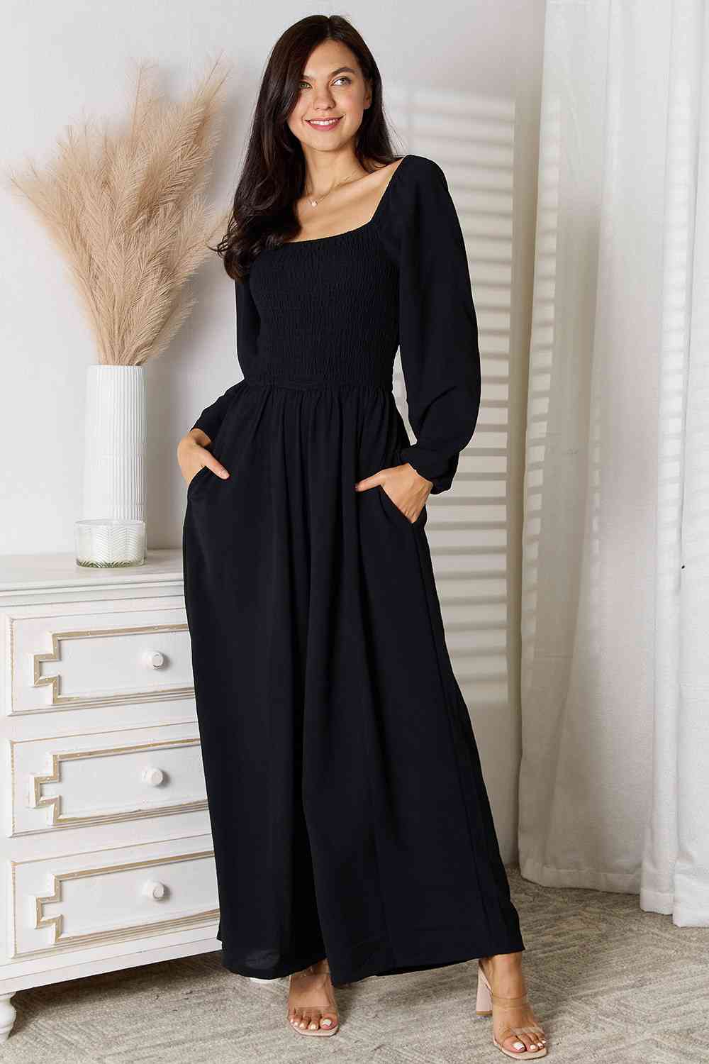 Double Take: Square Neck Jumpsuit w/Pockets