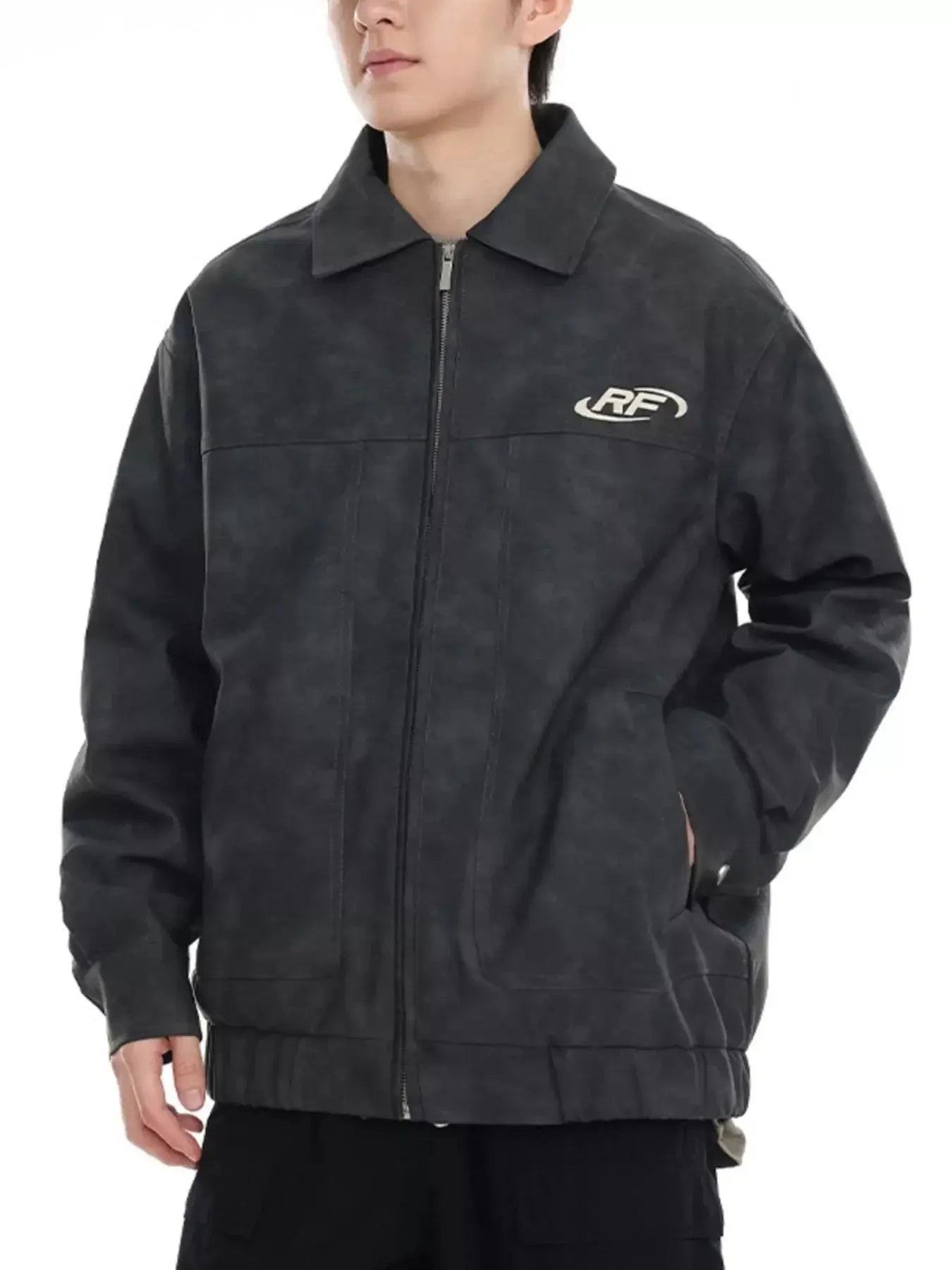 Men's Plus Size Wash Zip-Up Jacket Simply Love