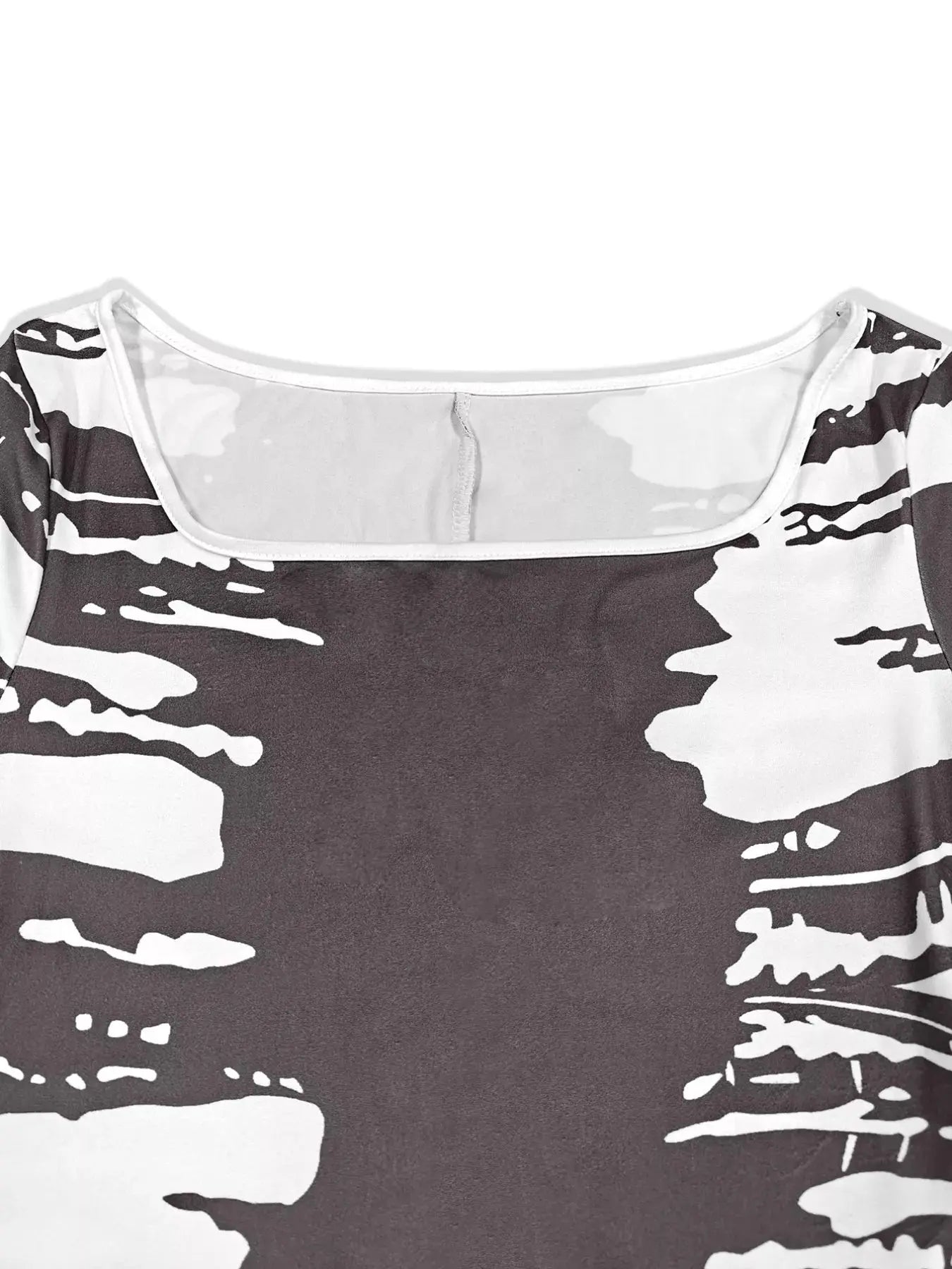 Plus Size Square Neck Short Sleeve Dress Simply Love