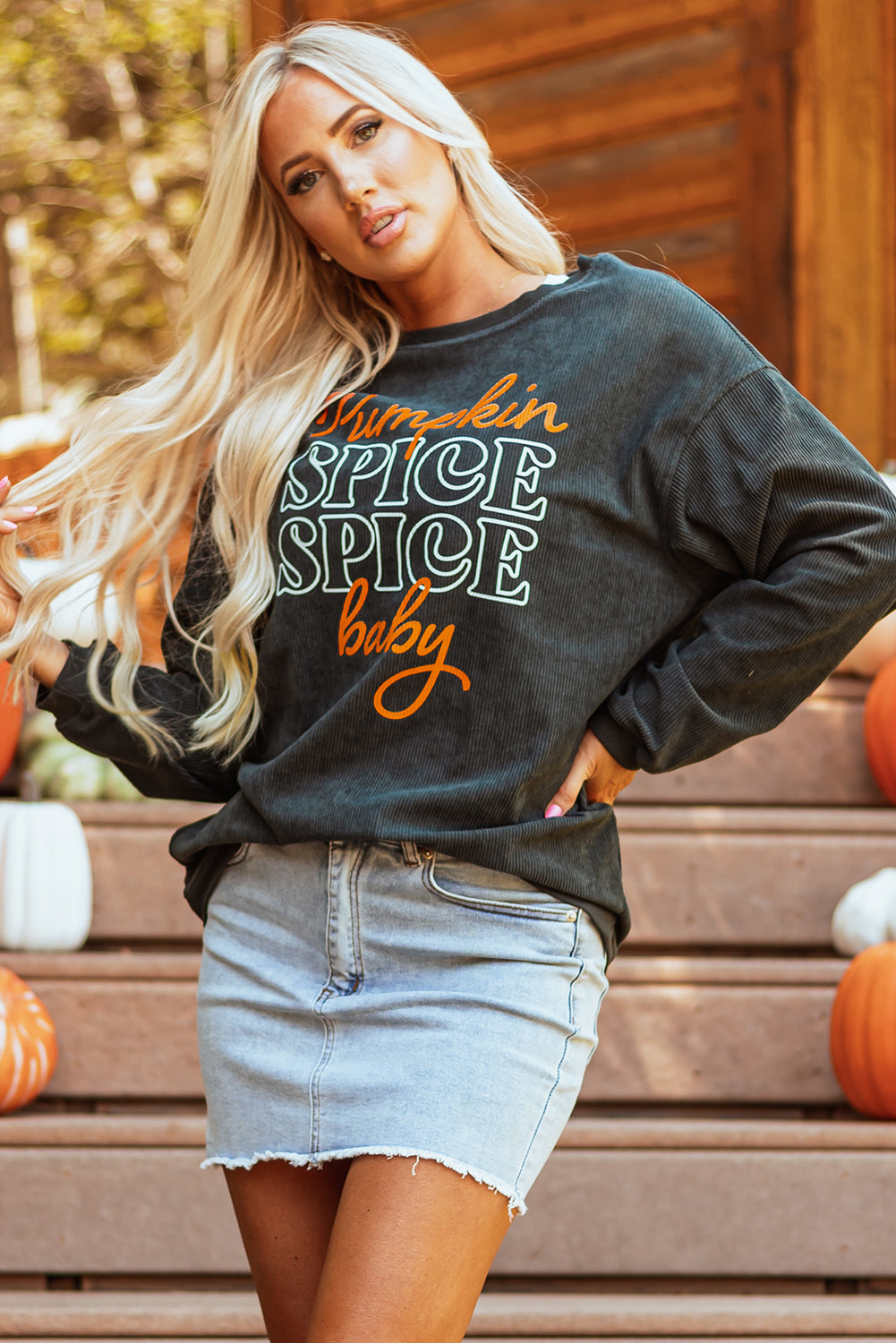 Cozy pumpkin spice baby sweatshirt