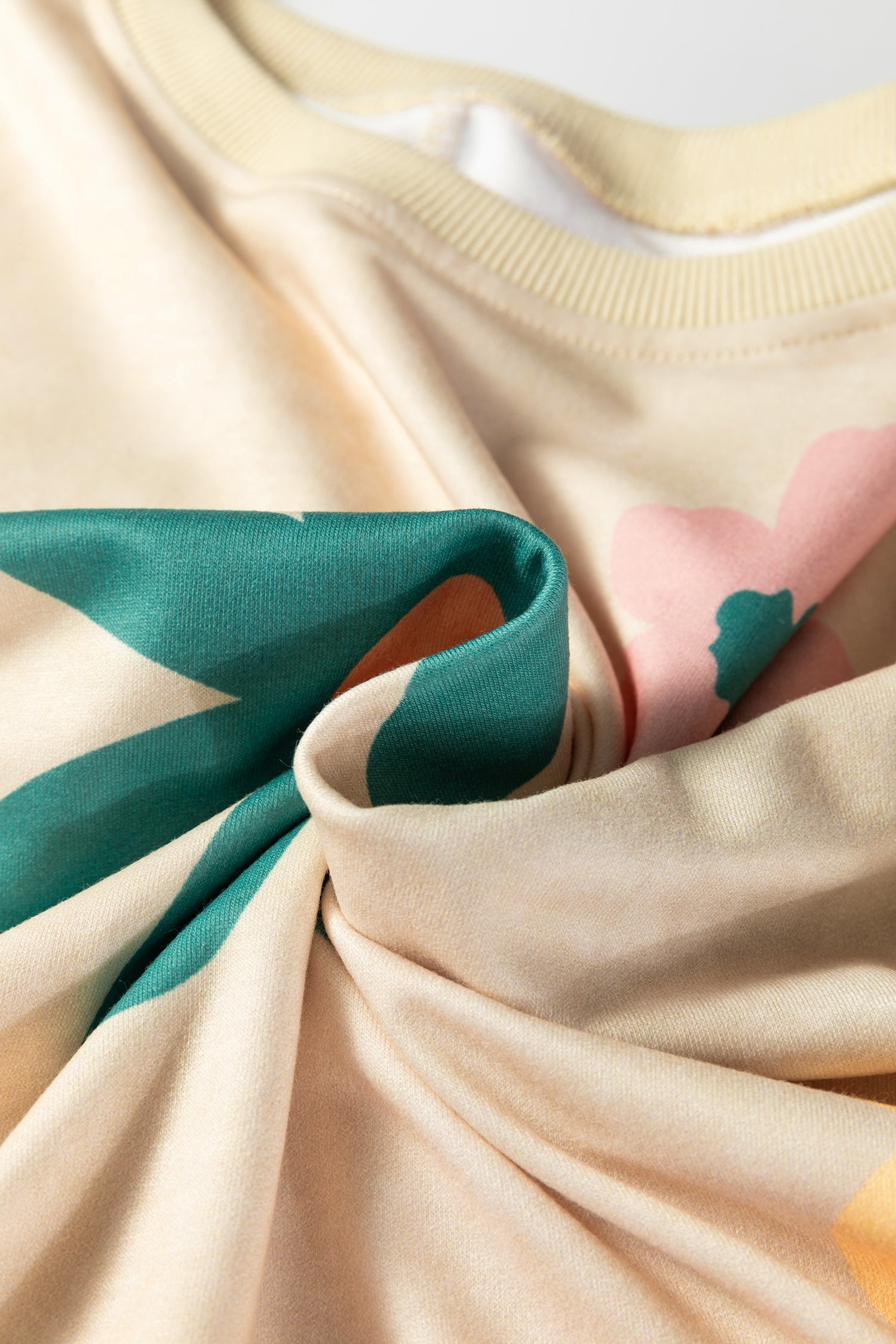 Dear-Lover Khaki Floral Sweatshirt Women's Daily French Terry Pullover - Relaxed Fit Dear-Lover Dropshipping