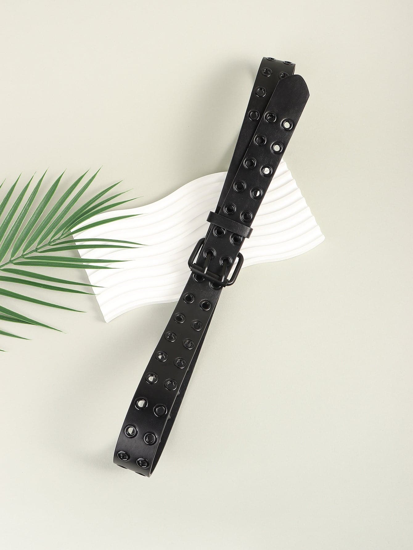 Grommet PU Leather Belt.