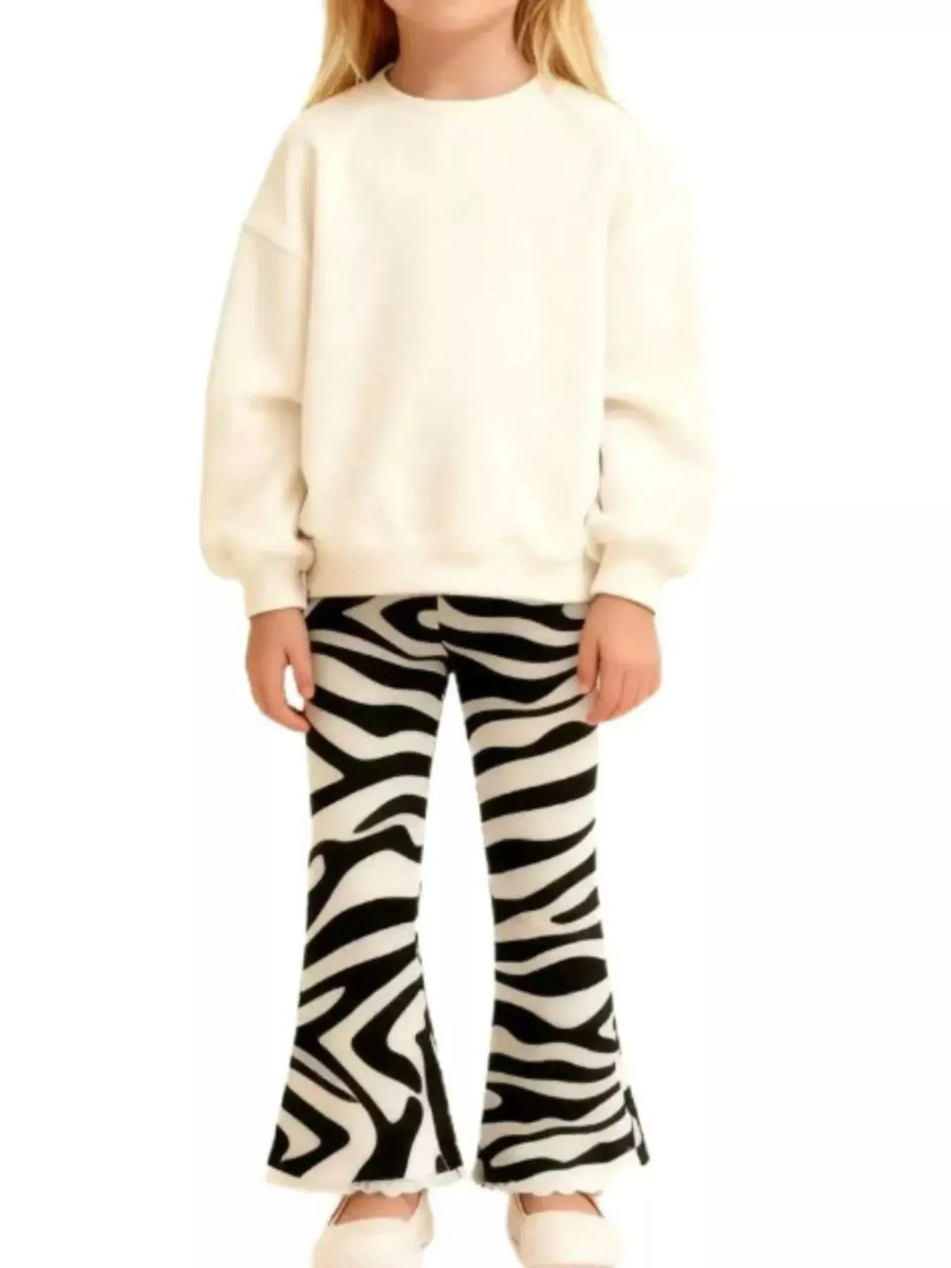 Children's Zebra Print Flare Pants Simply Love