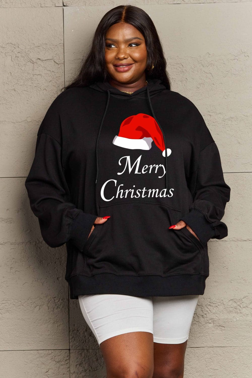 Simply Love Full Size MERRY CHRISTMAS Graphic Hoodie.