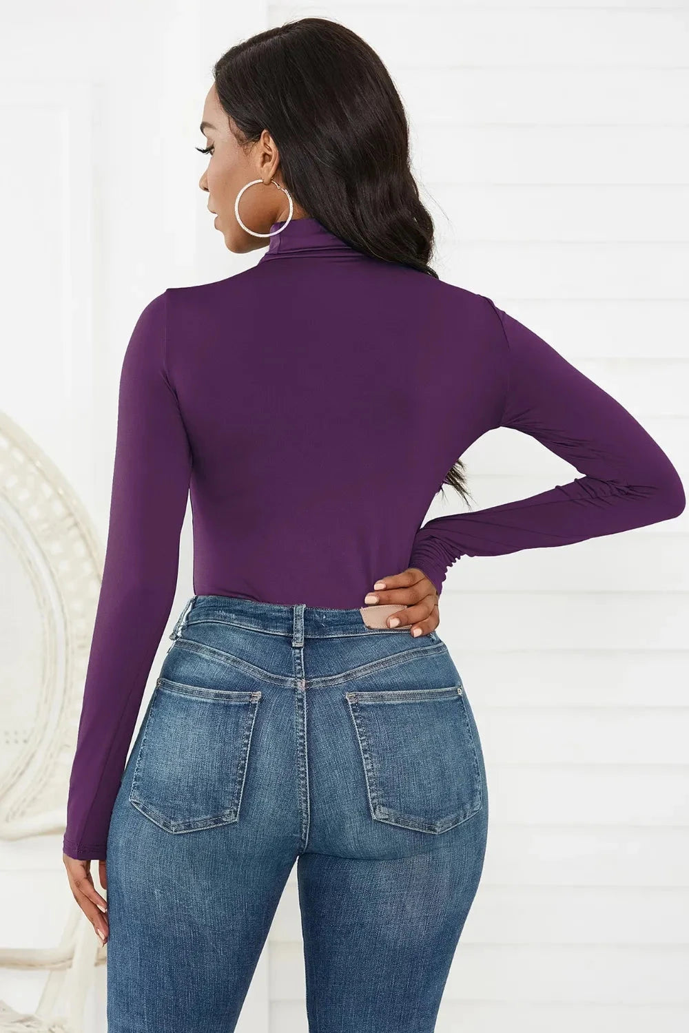 Turtleneck Long Sleeve Bodysuit Coco’s Tee Boutique