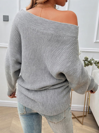 Pearl Detail Long Sleeve Sweater.