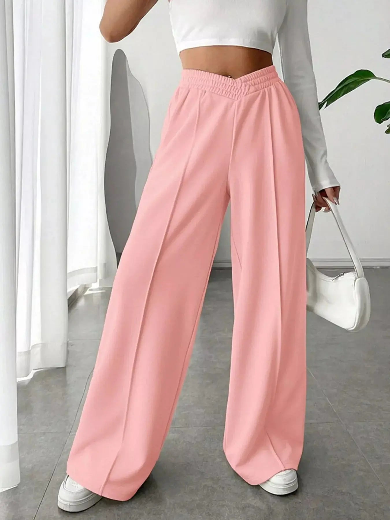 Wide Leg High Waist Pants Simply Love