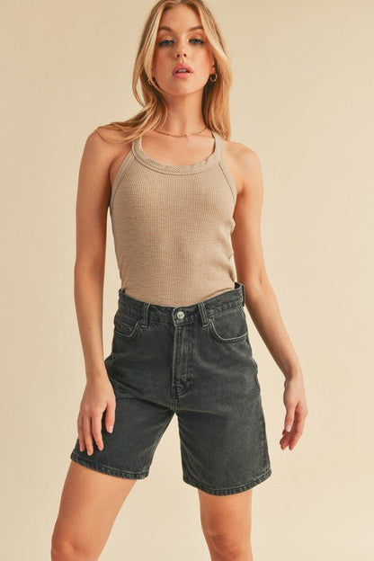 Aemi + Co Scoop Neck Ribbed Tank for Comfortable Layering - Love Salve 