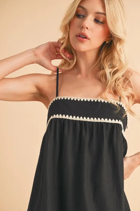 Aemi+Co Bali Rickrack Trim Cami for Stylish Bohemian Look - Love Salve 