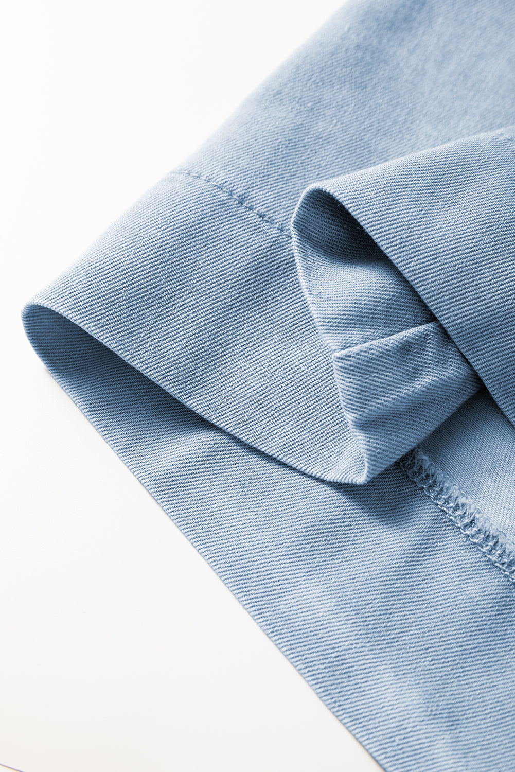 Beau Blue Flutter Sleeve Shirred Button Up Denim Mini Dress Divine Design4U