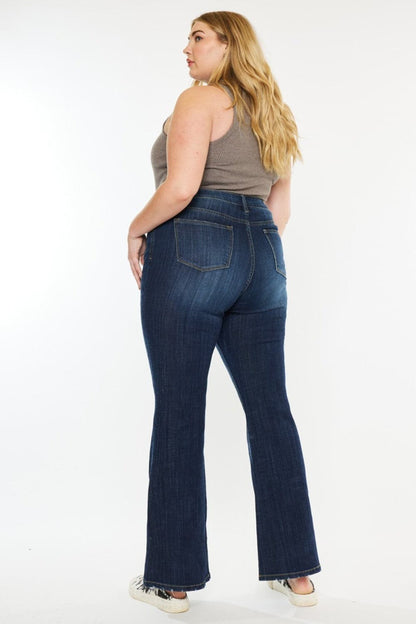 Kancan Full Size Mid Rise Flare Jeans.