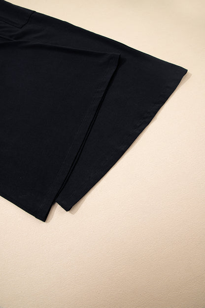 Black Drawstring Wide Leg Cargo Pockets Sleeveless Jumpsuit
