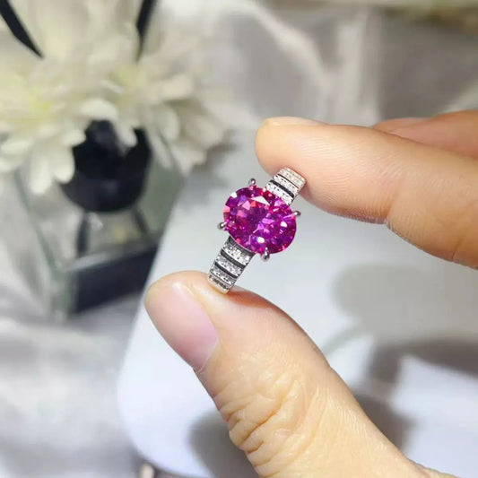 3 Carat Moissanite Oval 925 Sterling Silver Ring Simply Love