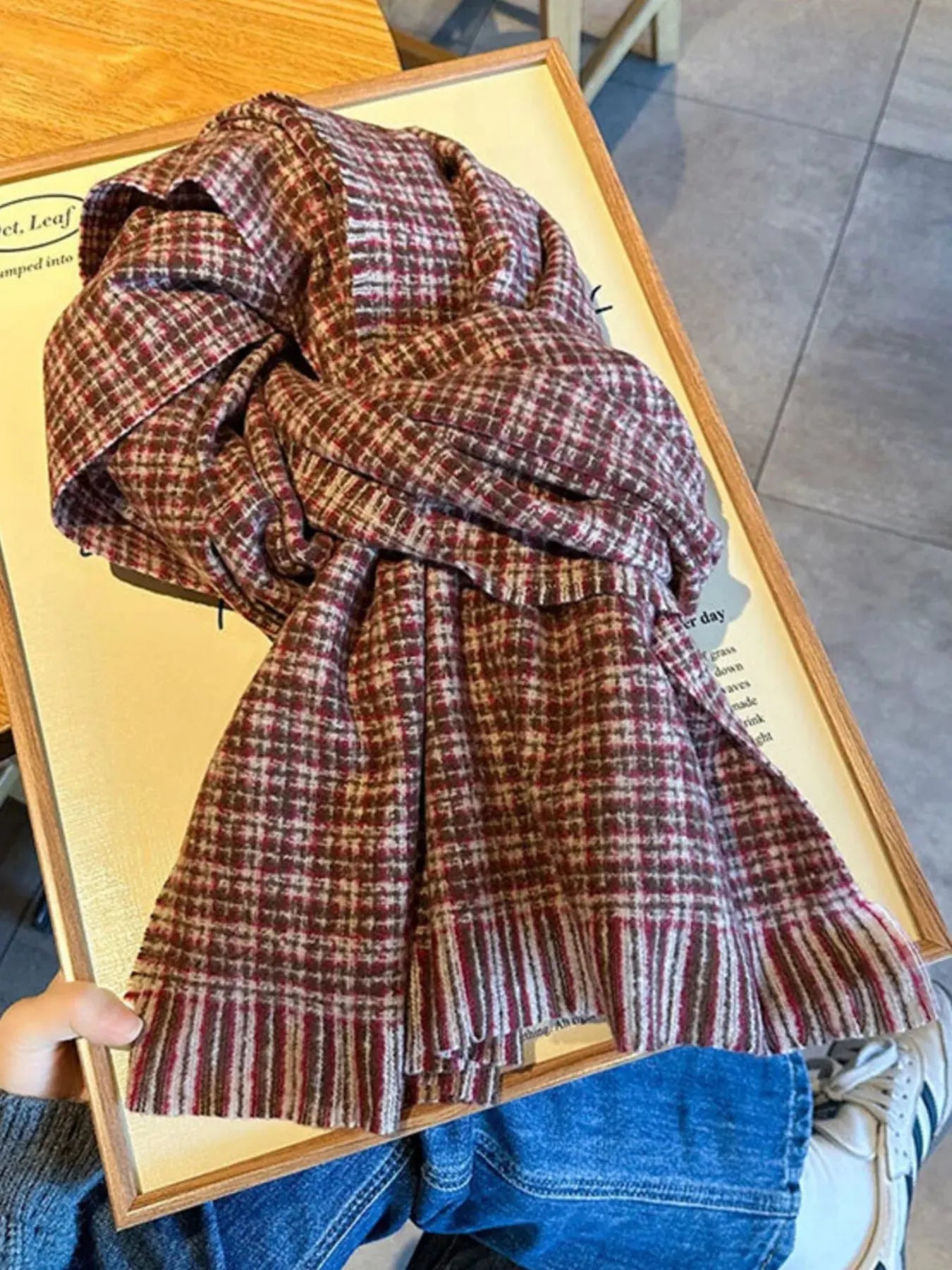 Plaid Warm Scarf Simply Love