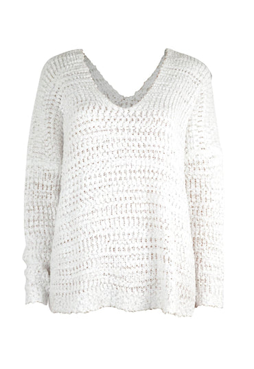 Single Shoulder Long Sleeve Sweater.