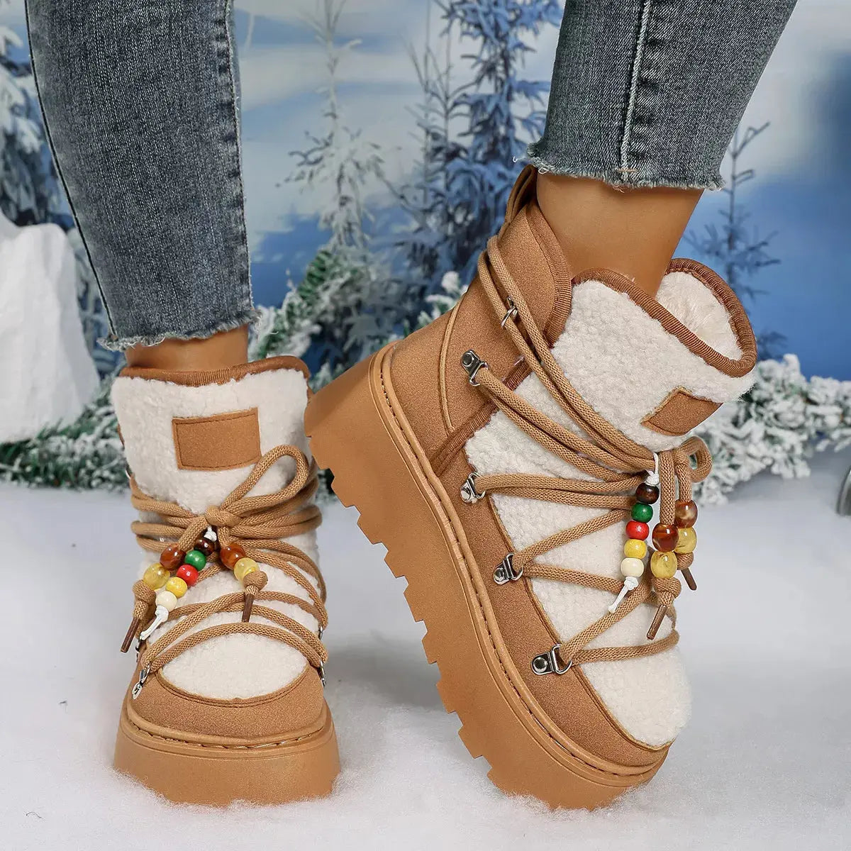 Lace-Up Platform Winter Boots Simply Love