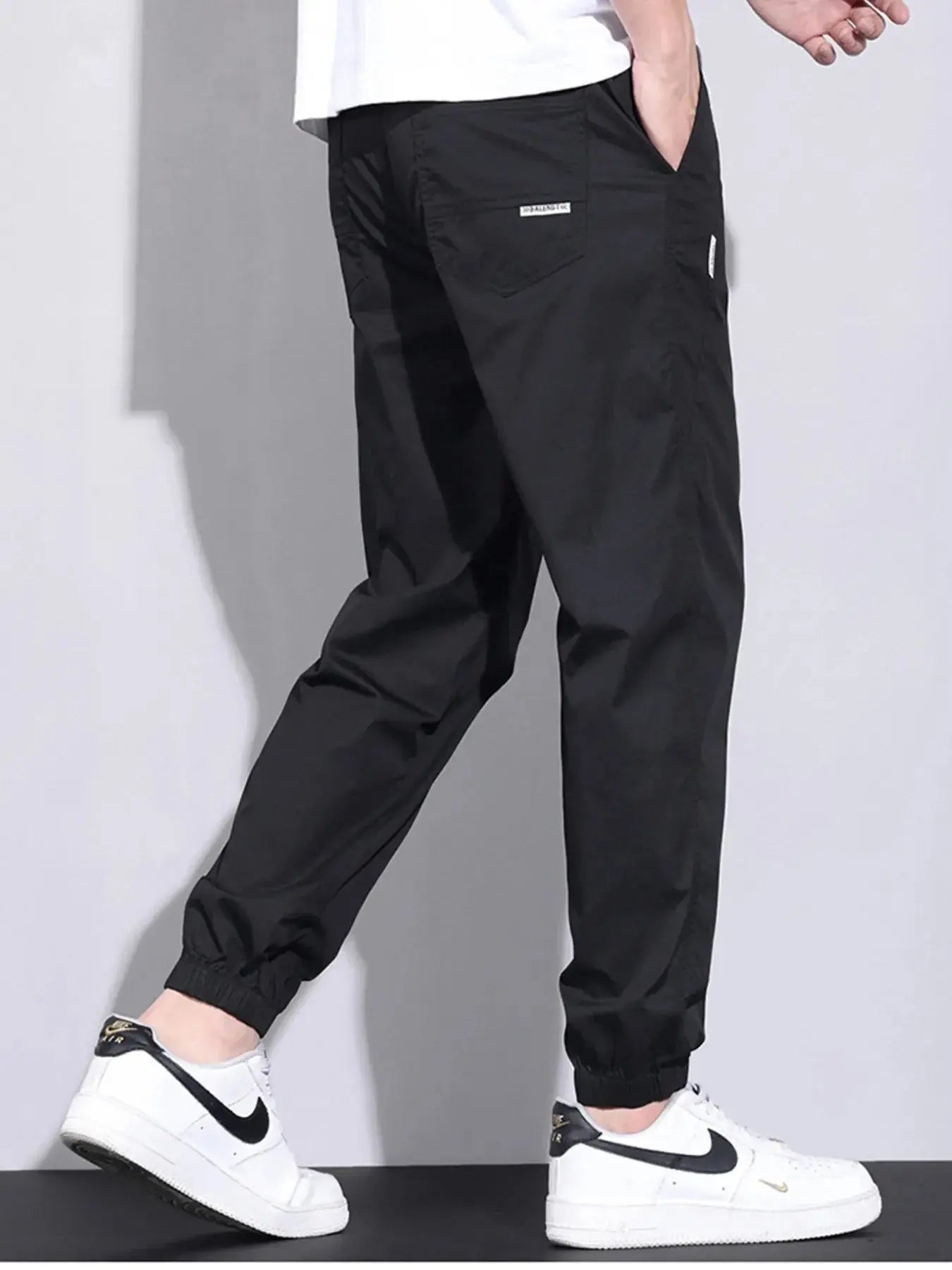 Men's Plus Size Casual Drawstring Ankle-Cuffed Pants Simply Love