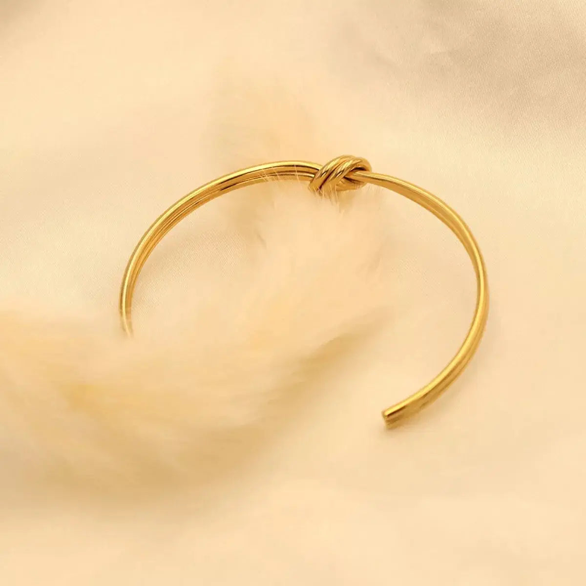 18K Gold-Plated Knot Open Bracelet Simply Love
