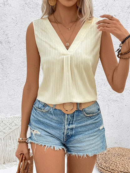 Cutout V-Neck Tank.