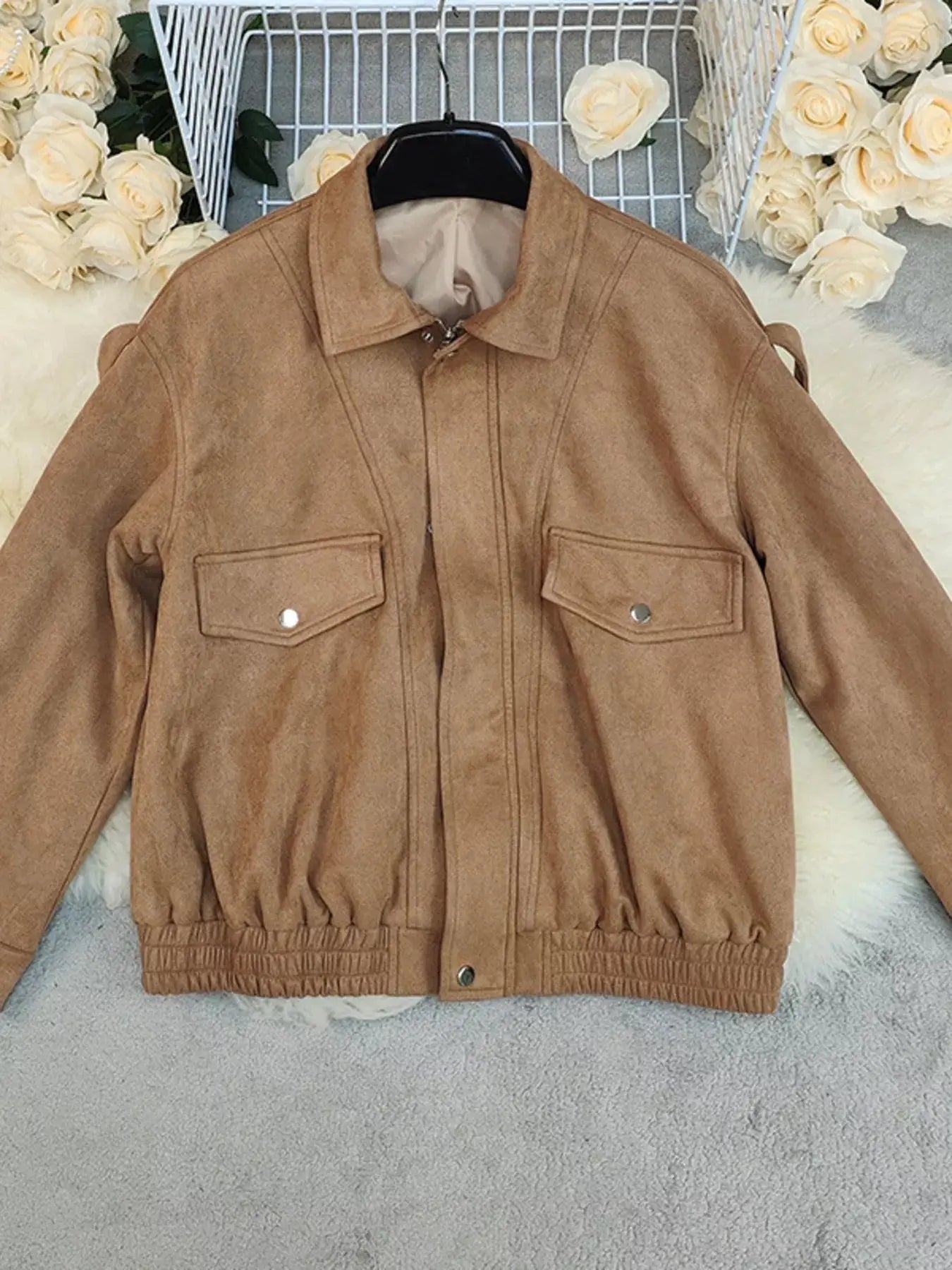 Zip Up Oversized Jacket Simply Love