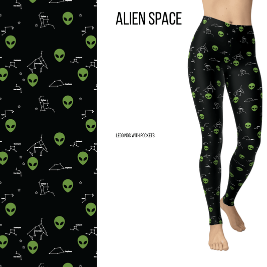 Alien Space Full Length Leggings with Pockets - Main product image Apparel by MM