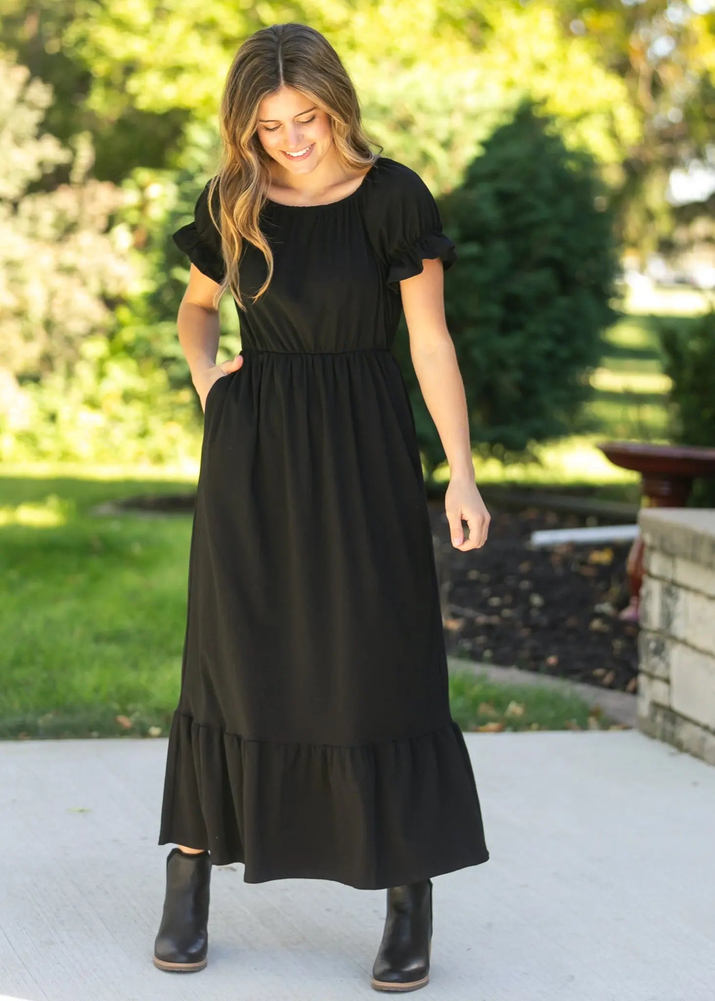 Amy Puff Sleeve Maxi Dress Inherit Co.