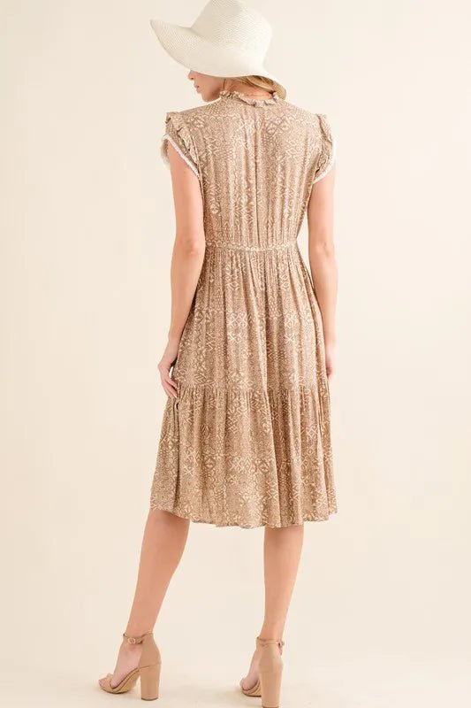 And The Why Boho Printed Tiered Maxi Dress for Summer - Love Salve 