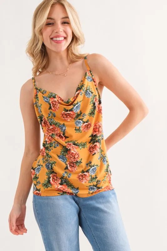 And The Why Floral Printed Casual Tank Top for Women - Love Salve 