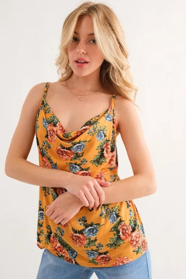And The Why Floral Printed Casual Tank Top for Women - Love Salve 