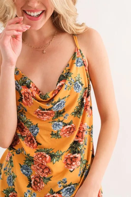 And The Why Floral Printed Casual Tank Top for Women - Love Salve 