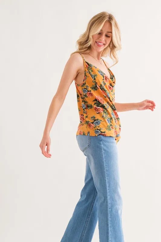 And The Why Floral Printed Casual Tank Top for Women - Love Salve 
