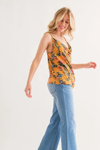 And The Why Floral Printed Casual Tank Top for Women - Love Salve 
