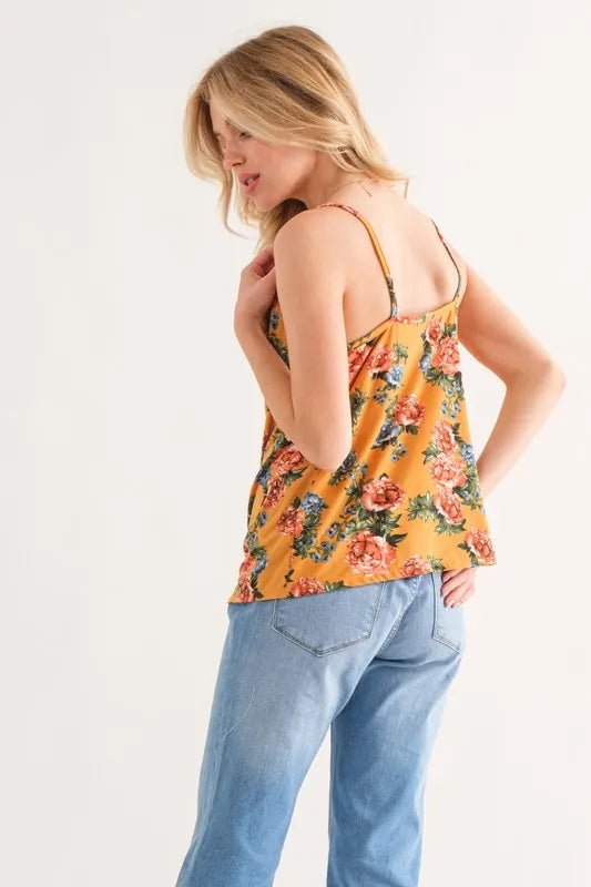 And The Why Floral Printed Casual Tank Top for Women - Love Salve 