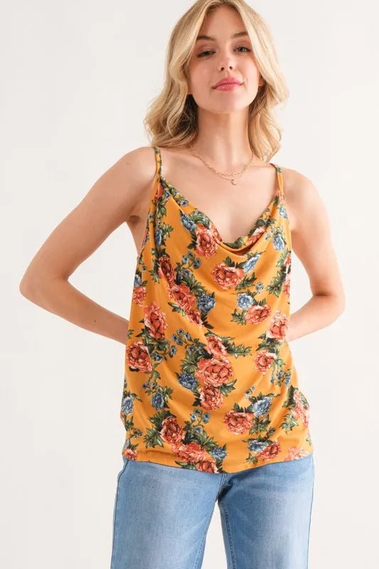 And The Why Floral Printed Casual Tank Top for Women - Love Salve 