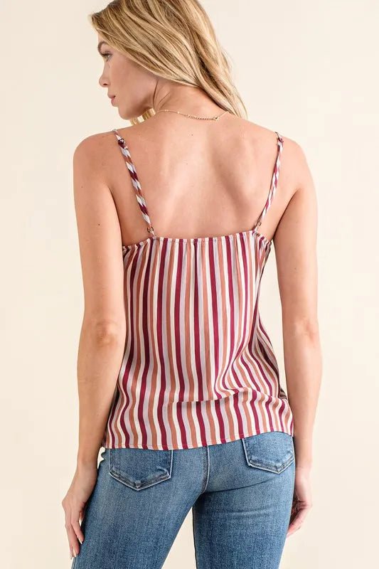And The Why Stripe Print with Lace Cami for Women - Love Salve 
