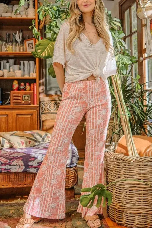 And The Why Wrinkle-Free Stretch Bell Bottom Flare Pants - Love Salve 