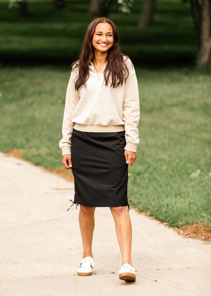 Andie Hiking Midi Skirt - Product side view IC Skirts by Inherit Co.