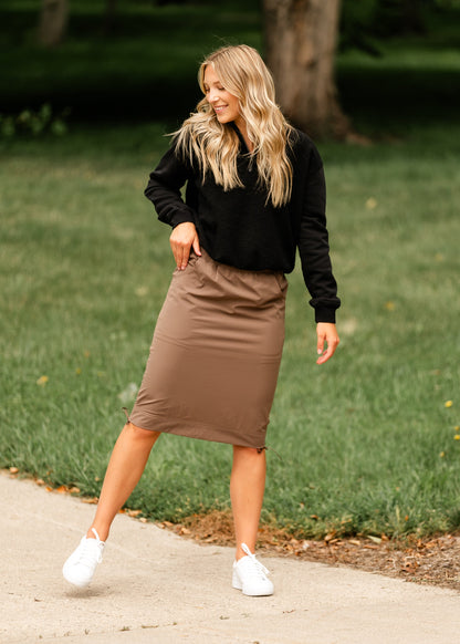 Andie Hiking Midi Skirt - Product back view IC Skirts by Inherit Co.