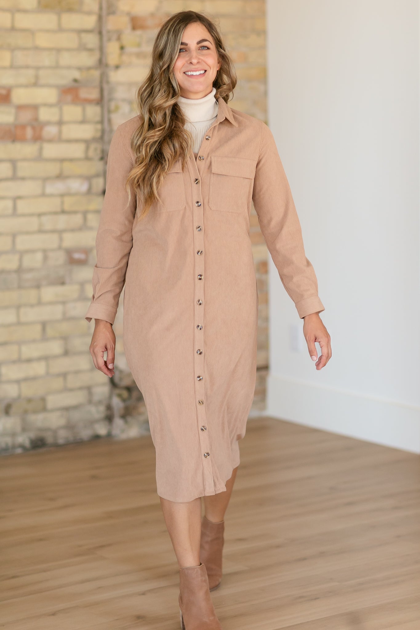 Anika Corduroy Shirt Dress Inherit Co.
