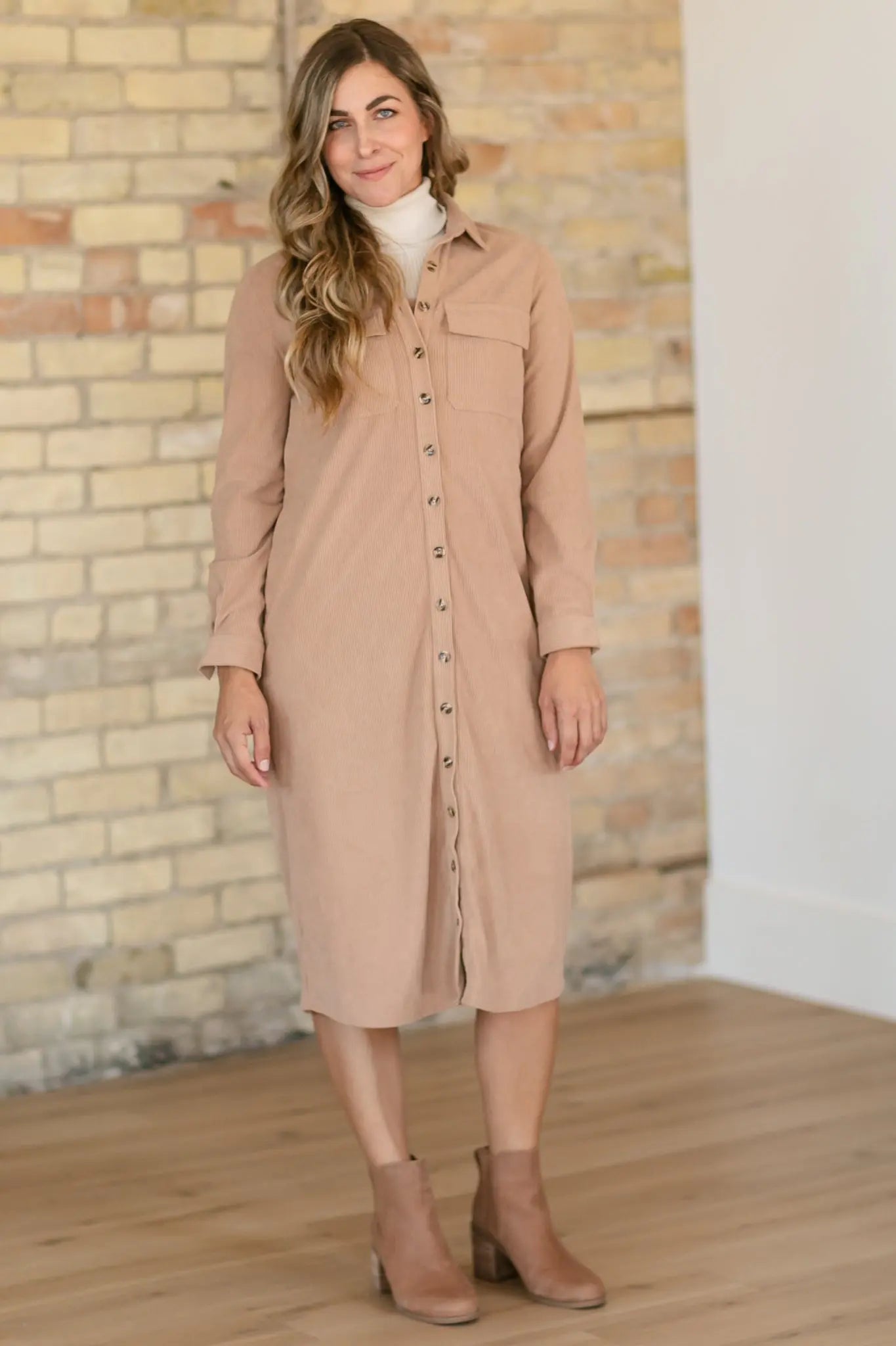 Anika Corduroy Shirt Dress Inherit Co.