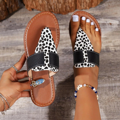 Animal Print Open Toe Sandals - Love Salve