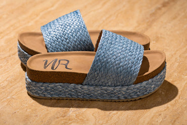 Anna Sandals in Blue - Product detail view 130 Sandals by Naughty Monkey