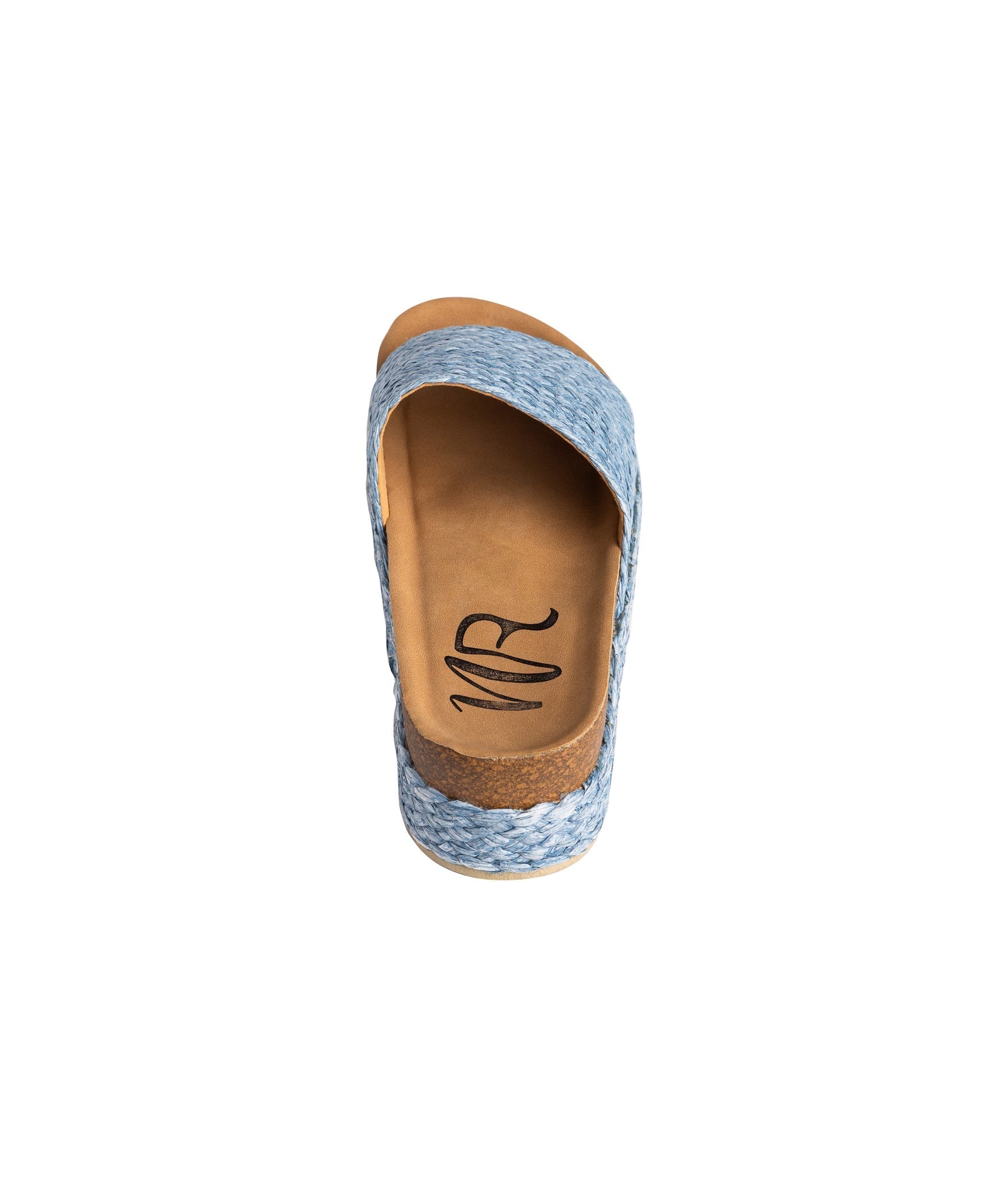 Anna Sandals Blue Jute Platform Slide With Soft Footbed Naughty Monkey