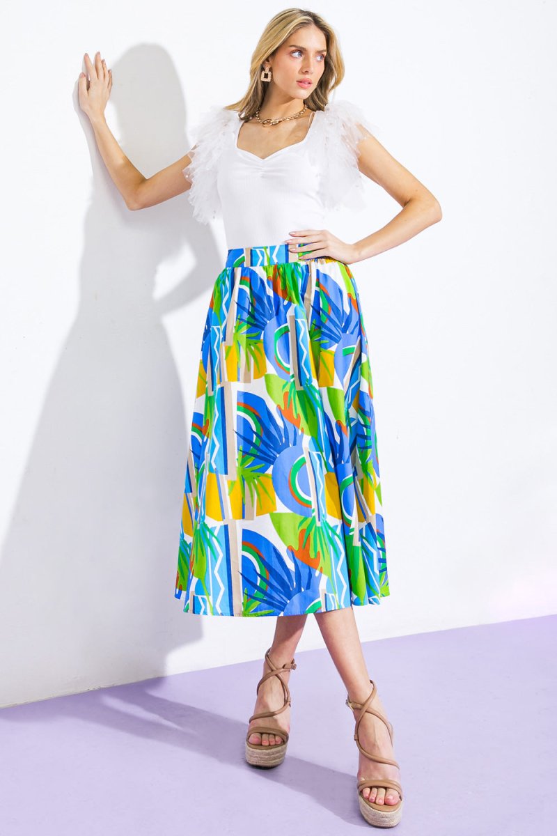 ARE WE THERE YET WOVEN MIDI SKIRT - Love Salve