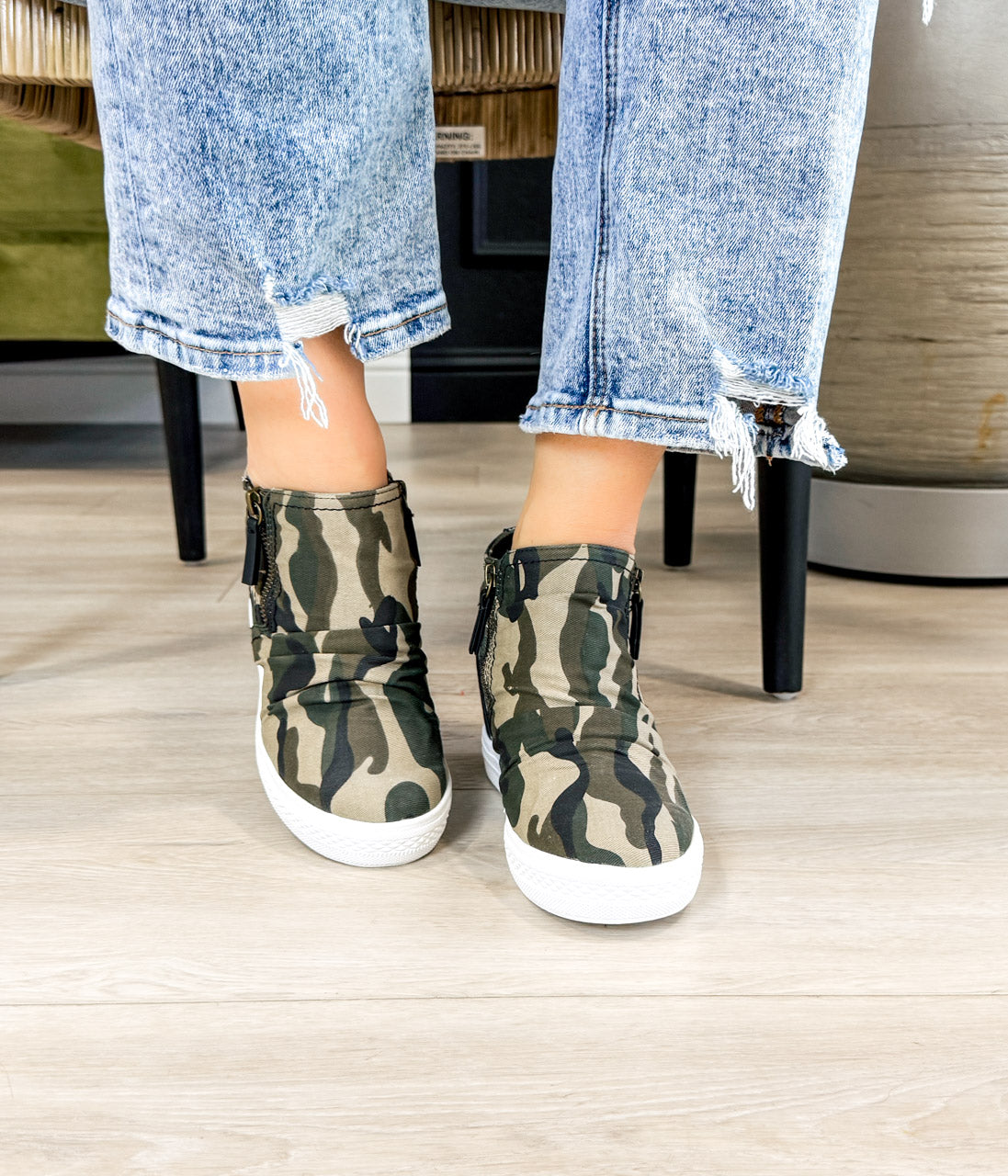 Ari Camo Wedge Sneaker For Everyday Comfort And Style Naughty Monkey
