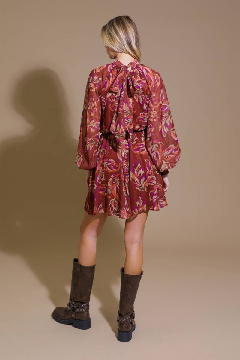 ARTISTIC ESSENCE WOVEN MINI DRESS - Love Salve 