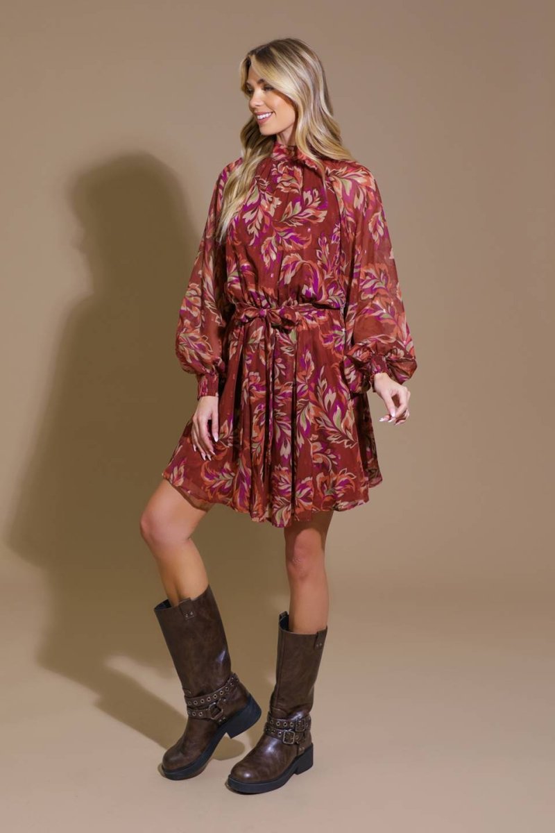 ARTISTIC ESSENCE WOVEN MINI DRESS - Love Salve 
