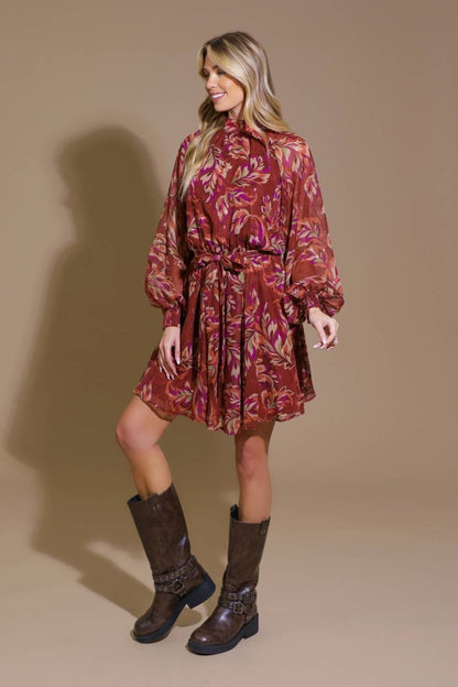 ARTISTIC ESSENCE WOVEN MINI DRESS - Love Salve 